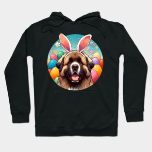 Bouvier des Flandres in Bunny Ears Embraces Easter Joy Hoodie